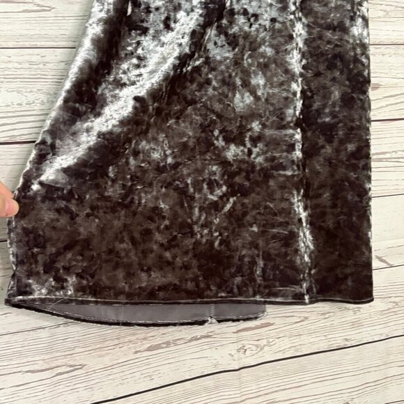 Zara Woman Grey Velvet Clubbing Top Small - Picture 3 of 6